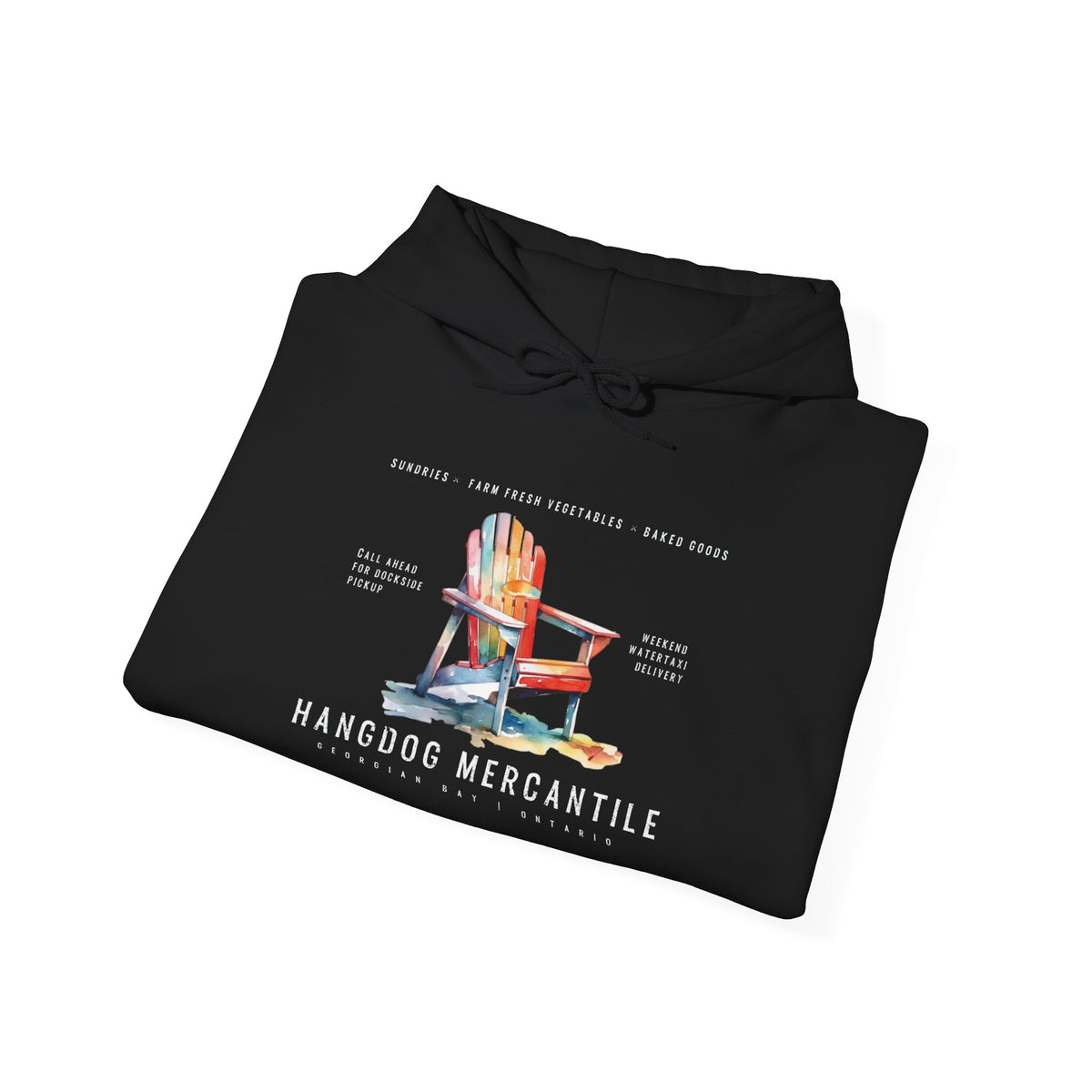 Watercolour Dock Chair Hangdog Mercantile Hoodie