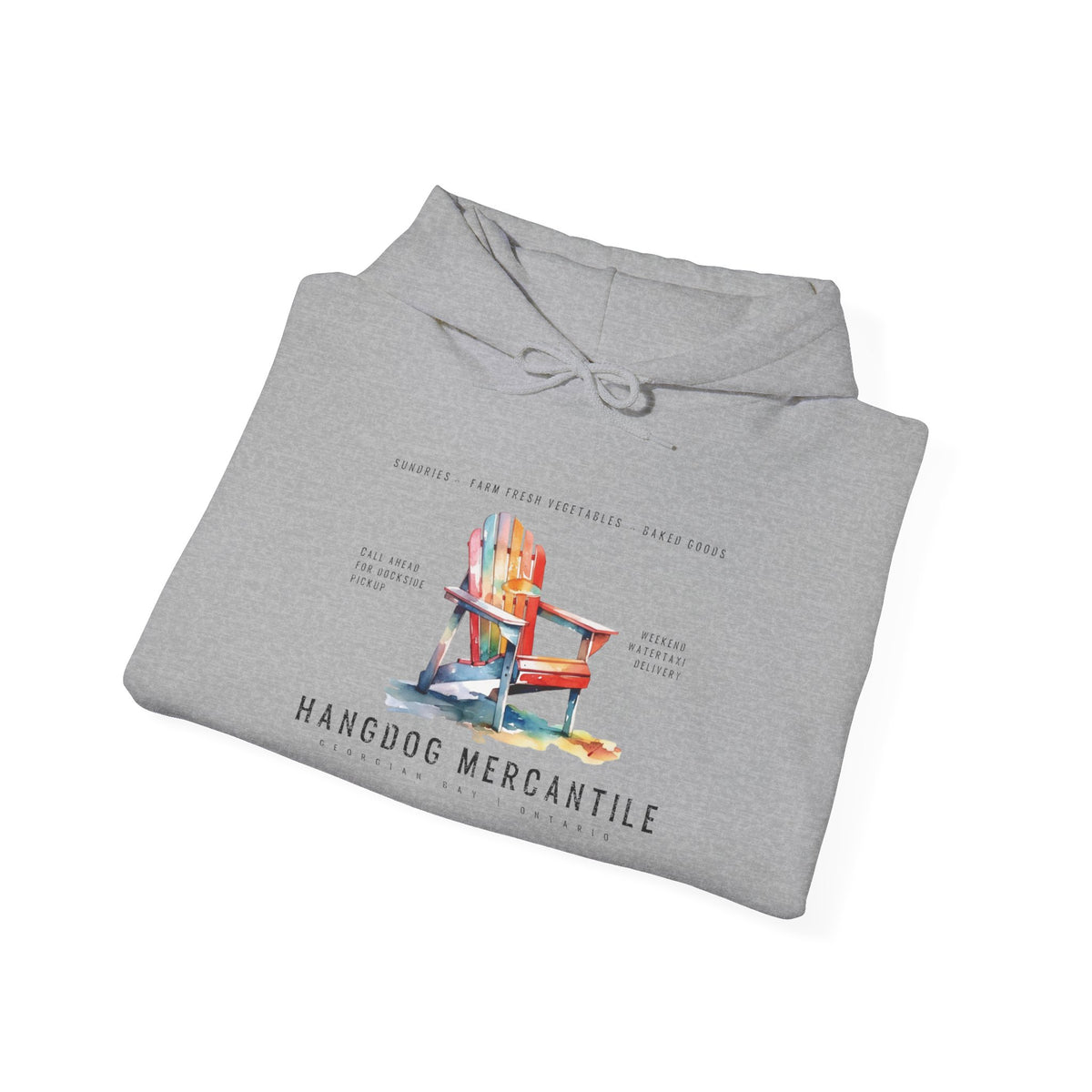 Watercolour Dock Chair Hangdog Mercantile Hoodie