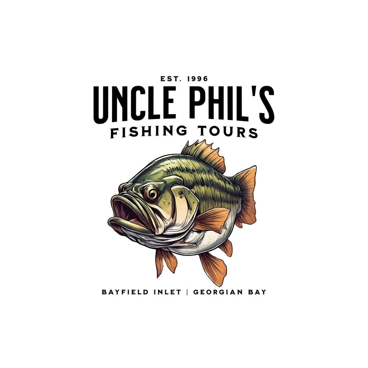 Uncle Phil's Fishing Tours Bayfield Inlet Bass Hoodie