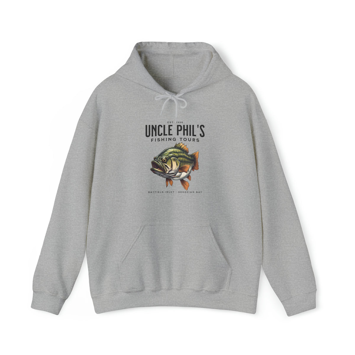 Uncle Phil's Fishing Tours Bayfield Inlet Bass Hoodie