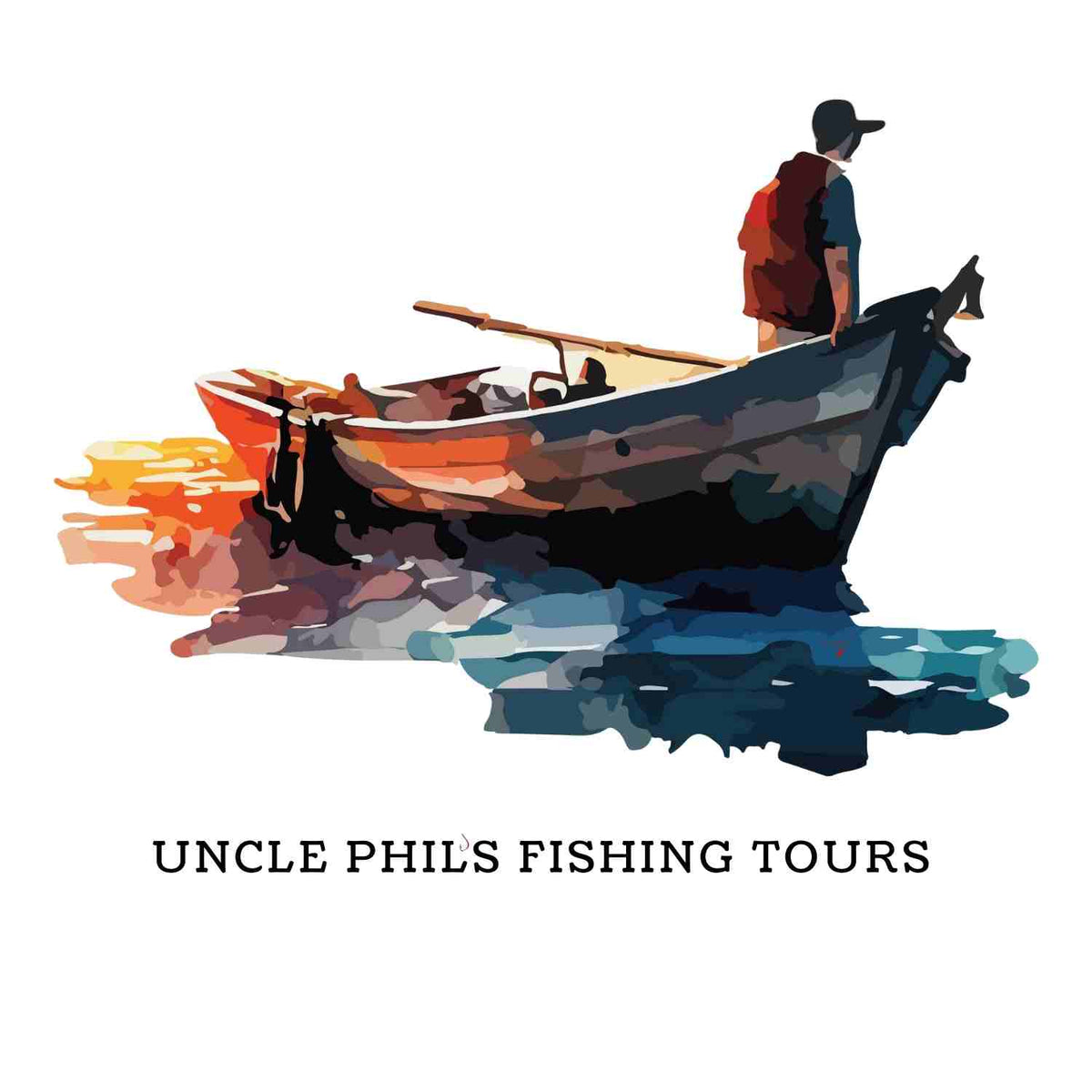 Uncle Phil's Fishing Tours Serene Angler Waterscape Hoodie