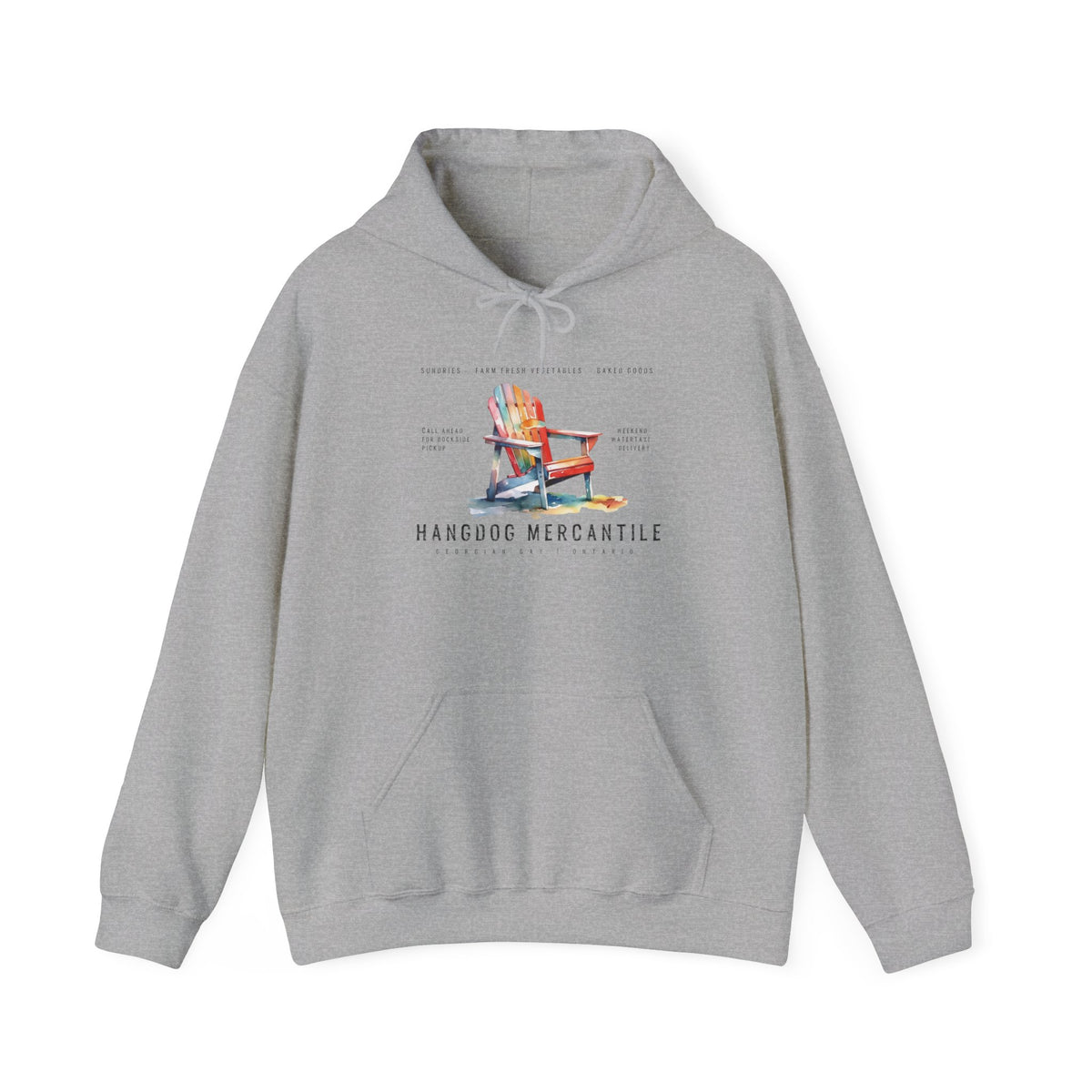 Watercolour Dock Chair Hangdog Mercantile Hoodie