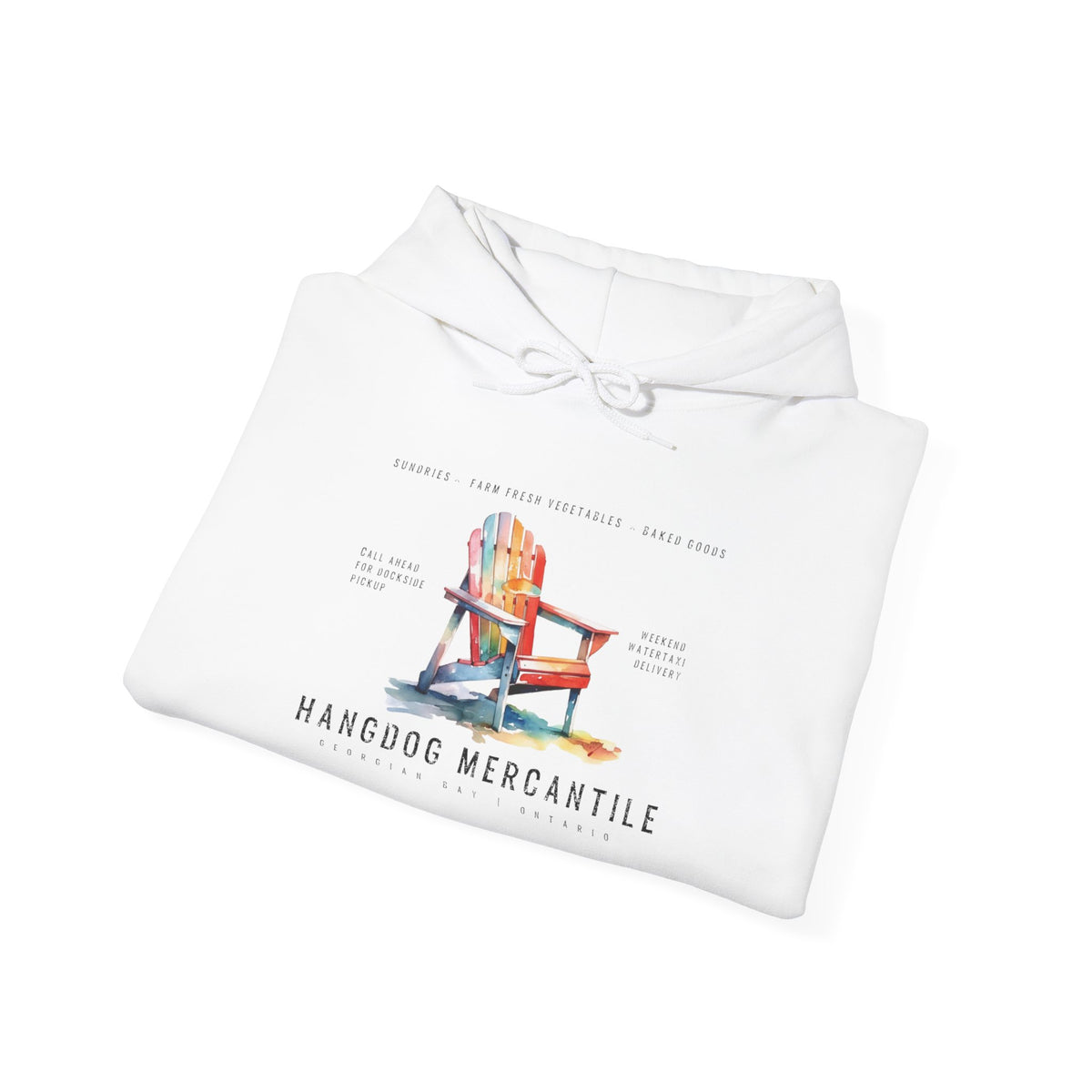 Watercolour Dock Chair Hangdog Mercantile Hoodie