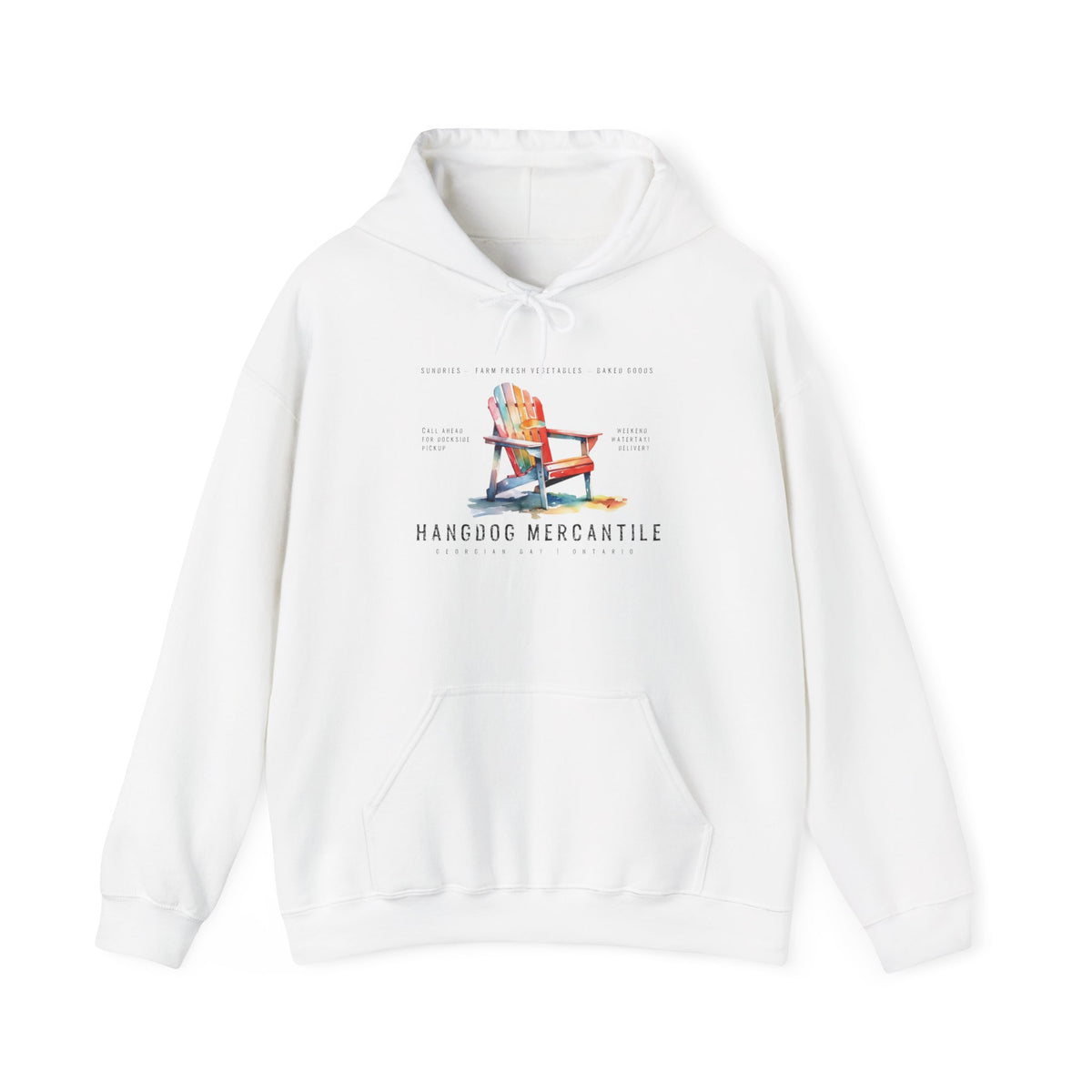 Watercolour Dock Chair Hangdog Mercantile Hoodie