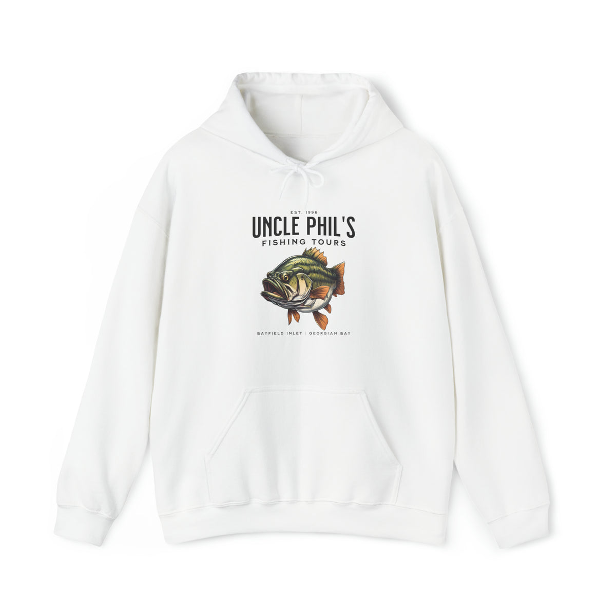 Uncle Phil's Fishing Tours Bayfield Inlet Bass Hoodie