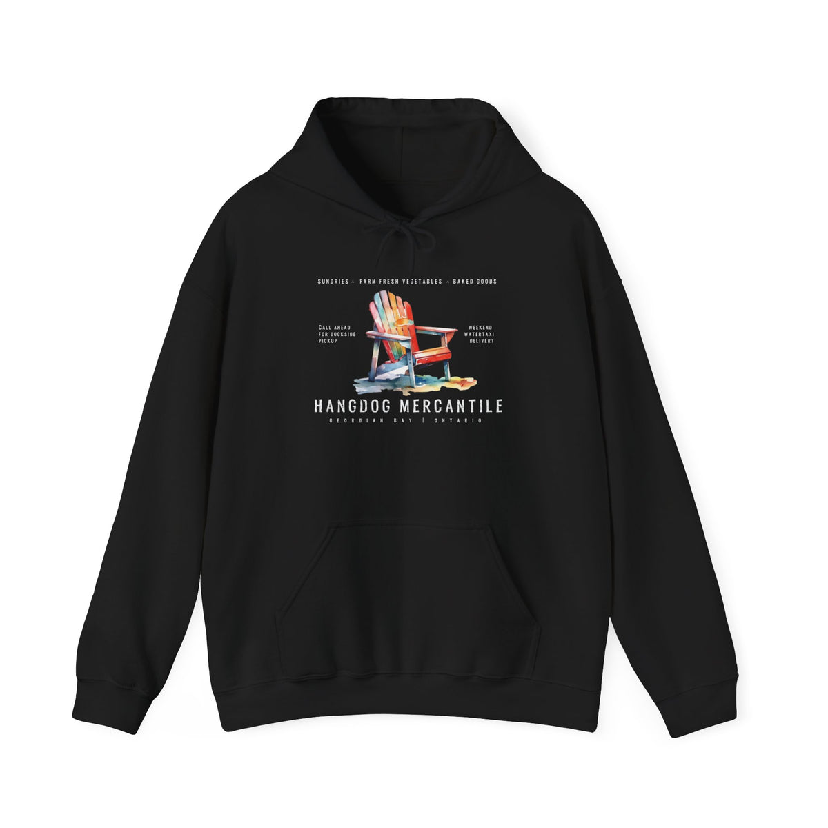 Watercolour Dock Chair Hangdog Mercantile Hoodie
