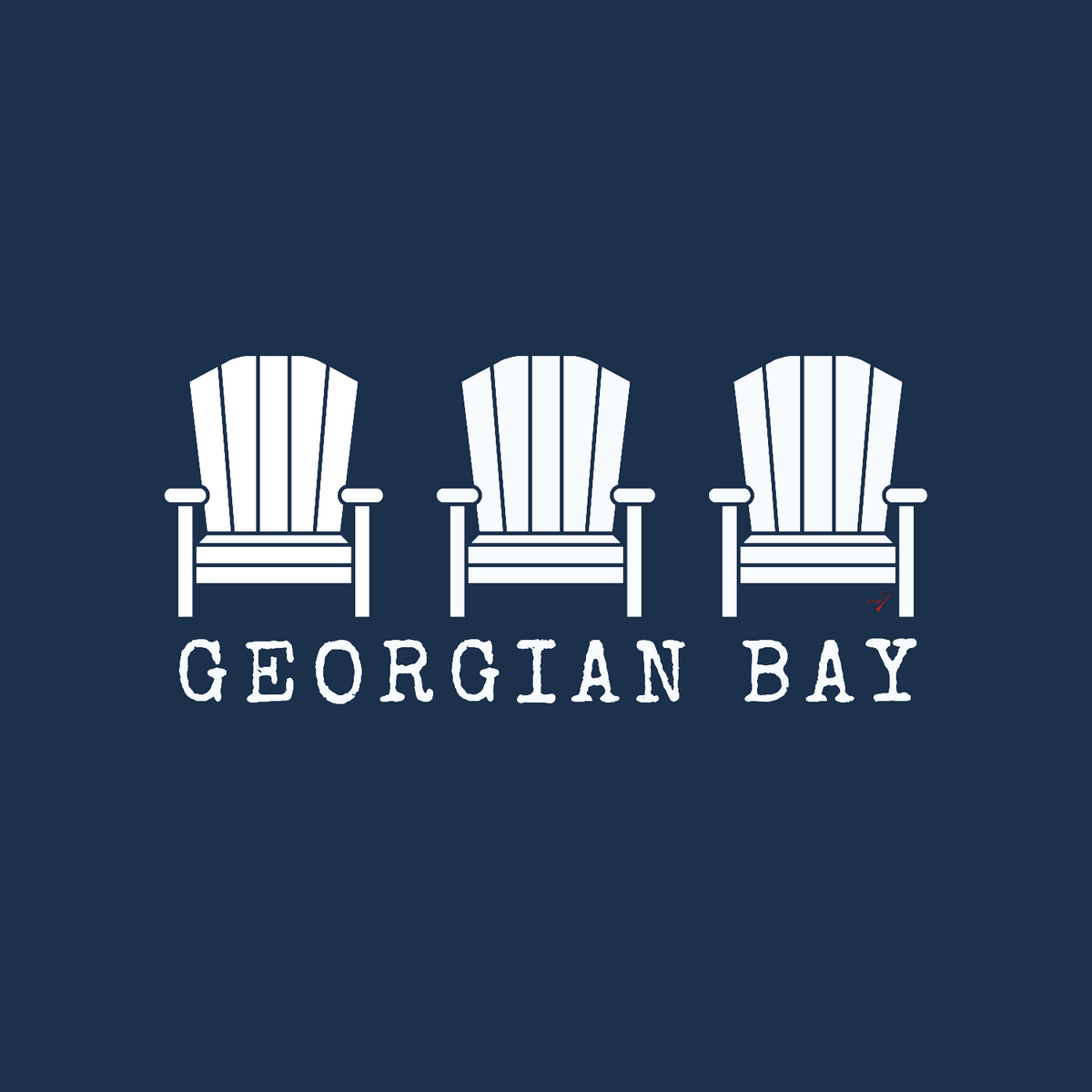 Georgian Bay Dock Chair Trio Logo T-Shirt